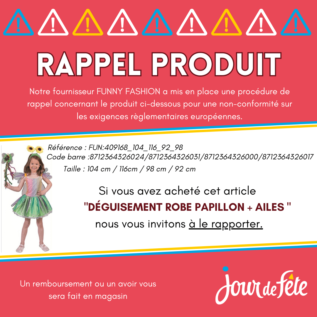 Deguisement enfant robe papillon Déguisement non conforme enfant papillon