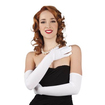 Gants longs blancs d'opéra Gants longs blancs d'opéra