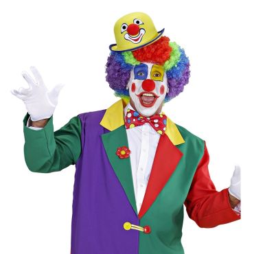 Chapeau Melon de Clown Feutre - Jaune Chapeau Melon de Clown Feutre - Jaune