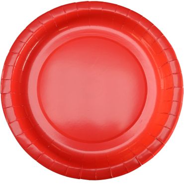Assiettes en carton rouge 22 cm - Lot de 10 | jourdefete.com Assiettes en carton rouge 22 cm - Lot de 10 | jourdefete.com