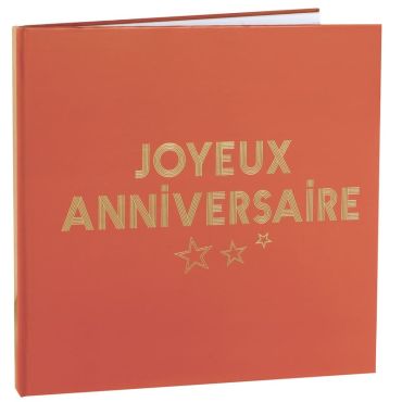 Un joli livre d'or de couleur terracotta pour votre anniversaire | jourdefete.com