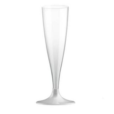 10 Flûtes à Champagne en Plastique - Blanc 10 Flûtes à Champagne en Plastique - Blanc