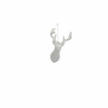 Tête de Cerf Blanche à Suspendre