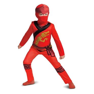 Déguisement Kai LEGO Ninjago pour enfant en tenue rouge de ninja du feu | jourdefete.com Déguisement Kai LEGO Ninjago pour enfant en tenue rouge de ninja du feu | jourdefete.com
