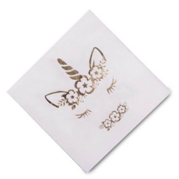Sachet de 16 serviettes "Jolie Licorne" Sachet de 16 serviettes "Jolie Licorne"