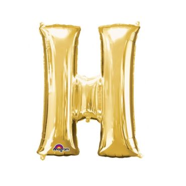 Méga Ballon Hélium - Lettre H - Or Méga Ballon Hélium - Lettre H - Or