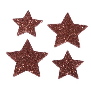 Sachet de 12 étoiles à paillettes rouges Sachet de 12 étoiles à paillettes rouges