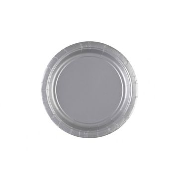 8 Petites Assiettes en Carton Argents - 18 cm 8 Petites Assiettes en Carton Argents - 18 cm