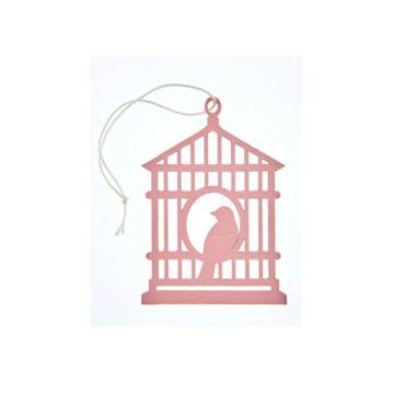 2 Cages à oiseaux plates - Rose 2 Cages à oiseaux plates - Rose