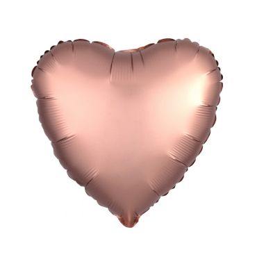 Ballon Hélium Cœur Satiné Rose Cuivré Ballon Hélium Cœur Satiné Rose Cuivré