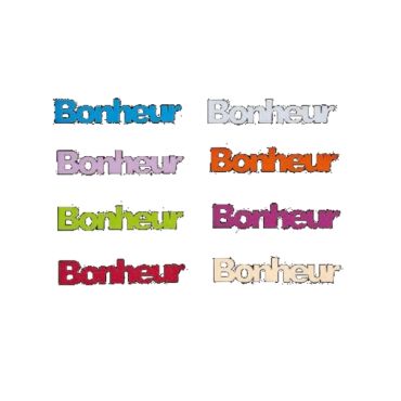 Décoration de Table "Bonheur" en Bois Sachet de 6 Coloris au Choix Décoration de Table "Bonheur" en Bois Sachet de 6 Coloris au Choix