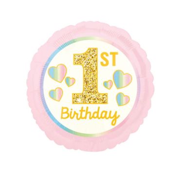 ballon aluminium 1st birthday rose et dore | jourdefete.com ballon aluminium 1st birthday rose et dore | jourdefete.com