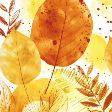 Serviette en papier à motifs de feuilles orangées | jourdefete.com Serviette en papier à motifs de feuilles orangées | jourdefete.com