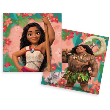 Serviettes en papier Vaiana 2, décor floral et personnages Disney | jourdefete.com Serviettes en papier Vaiana 2, décor floral et personnages Disney | jourdefete.com
