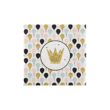 20 serviettes papier célébration - Couronnes et ballons paillettes | jourdefete.com 20 serviettes papier célébration - Couronnes et ballons paillettes | jourdefete.com