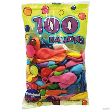 100 Ballons de baudruche multicolores 100 Ballons de baudruche multicolores