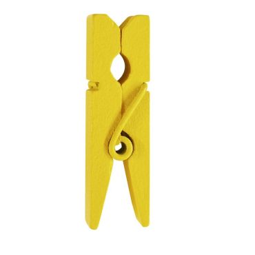 Mini Pinces en Bois - Jaune Mini Pinces en Bois - Jaune
