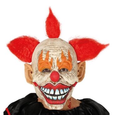 Masque Latex Clown avec Cheveux Masque Latex Clown avec Cheveux
