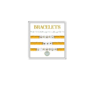 3 Bracelets perles Heishi - Maman d'Amour - Couleur au choix 3 Bracelets perles Heishi - Maman d'Amour - Couleur au choix