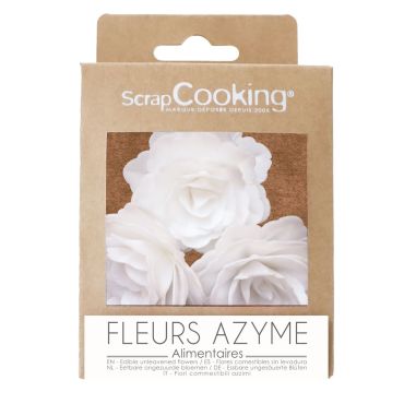 3 roses royales blanches en azyme, décoration pâtissière raffinée | jourdefete.com 3 roses royales blanches en azyme, décoration pâtissière raffinée | jourdefete.com