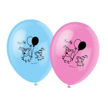 6 Ballons de Baudruche Peppa Pig