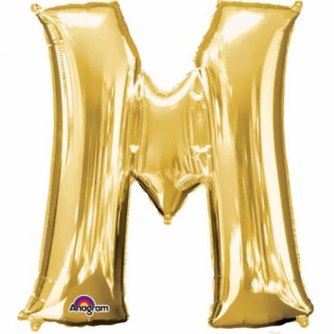Méga Ballon Hélium - Lettre M - Or Méga Ballon Hélium - Lettre M - Or