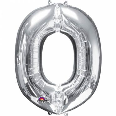 Méga Ballon Hélium - Lettre O - Argent Méga Ballon Hélium - Lettre O - Argent