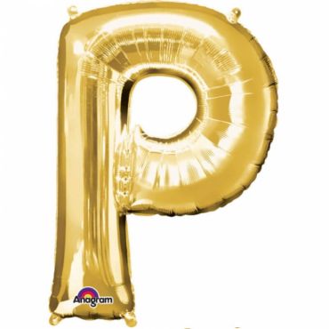 Méga Ballon Hélium - Lettre P - Or Méga Ballon Hélium - Lettre P - Or