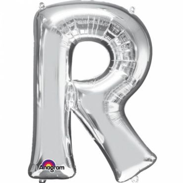Méga Ballon Hélium - Lettre R - Argent Méga Ballon Hélium - Lettre R - Argent