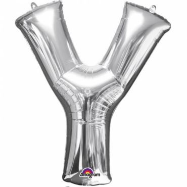 Méga Ballon Hélium - Lettre Y - Argent Méga Ballon Hélium - Lettre Y - Argent