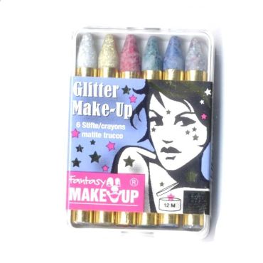 Boite de 6 crayons à maquillage pailletés Boite de 6 crayons à maquillage pailletés