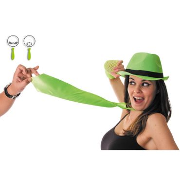 Cravate satinée - Vert fluo Cravate satinée - Vert fluo