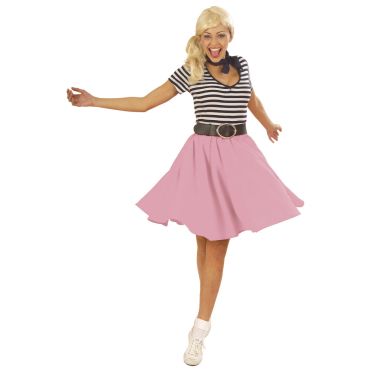Jupe Patineuse Années 50 Rose - M Jupe Patineuse Années 50 Rose - M