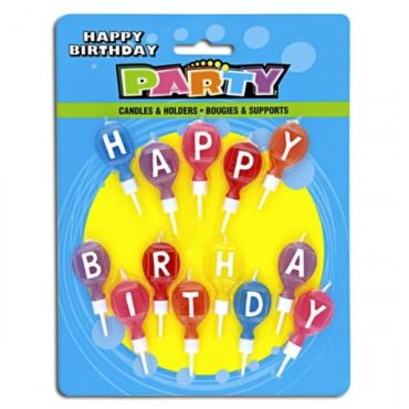 Bougies d'Anniversaire rondes "Happy Birthday" Bougies d'Anniversaire rondes "Happy Birthday"