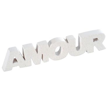 Décoration Mot "Amour" - Blanc Décoration Mot "Amour" - Blanc