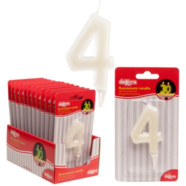 Bougie Fluorescente Chiffre 4 Bougie Fluorescente Chiffre 4