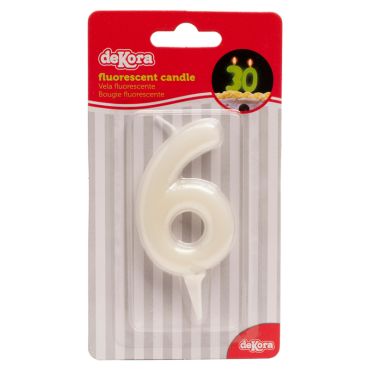 Bougie Fluorescente Chiffre 6 Bougie Fluorescente Chiffre 6