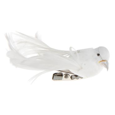 4 Petits oiseaux sur pince - Blanc 4 Petits oiseaux sur pince - Blanc