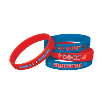 4 Bracelets Souples Spiderman 4 Bracelets Souples Spiderman