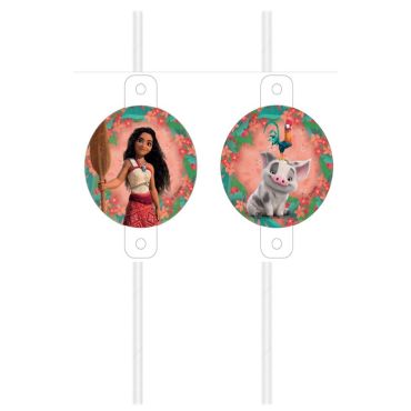 Pailles en papier Vaiana 2 avec médaillons décoratifs Disney | jourdefete.com Pailles en papier Vaiana 2 avec médaillons décoratifs Disney | jourdefete.com