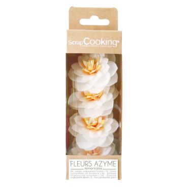 4 camélias blancs en azyme, fleurs comestibles pour gâteau | jourdefete.com 4 camélias blancs en azyme, fleurs comestibles pour gâteau | jourdefete.com