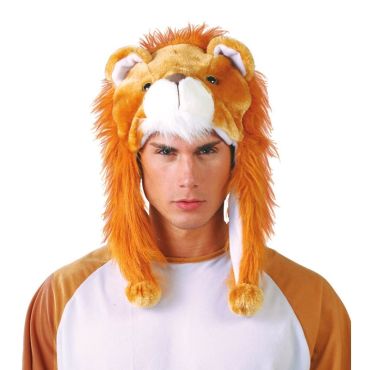 Bonnet Lion en Peluche Adulte Bonnet Lion en Peluche Adulte