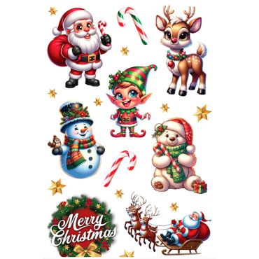 Tatouages textiles de Noël – 4 modèles festifs : Père Noël, biscuits, lutins et version moderne | jourdefete.com Tatouages textiles de Noël – 4 modèles festifs : Père Noël, biscuits, lutins et version moderne | jourdefete.com