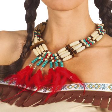 Collier à plumes - Costume indien Collier à plumes - Costume indien
