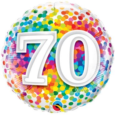 Ballon Anniversaire Confettis - 70 ans Ballon Anniversaire Confettis - 70 ans