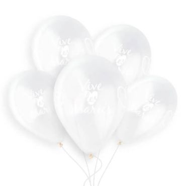 5 ballons transparents vive les mariés de 33 cm | jourdefete.com 5 ballons transparents vive les mariés de 33 cm | jourdefete.com