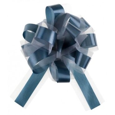 5 Nœuds automatiques en tulle - Bleu Canard | jourdefete.com 5 Nœuds automatiques en tulle - Bleu Canard | jourdefete.com