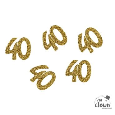 Confettis dorés en forme de "40" pour des décorations festives | jourdefete.com Confettis dorés en forme de "40" pour des décorations festives | jourdefete.com