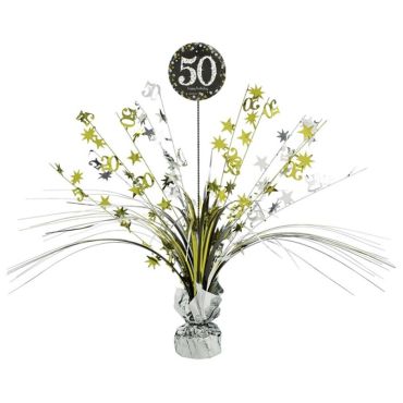 Centre de Table Palmier 50 Ans - Argent / Or Centre de Table Palmier 50 Ans - Argent / Or