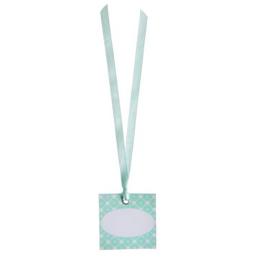 12 Marque-places avec ruban - Vert menthe 12 Marque-places avec ruban - Vert menthe